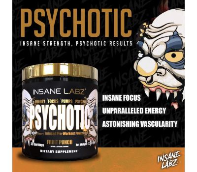 Insane Labz Psychotic Gold 35 serv (Fruit Punch)