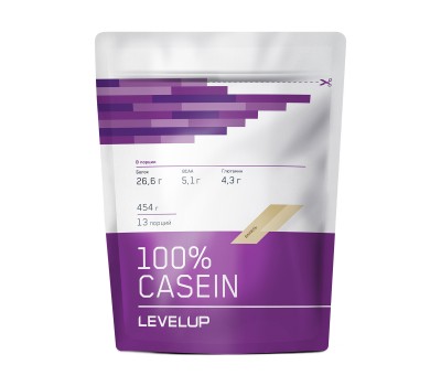 Level Up  100% Casein 454 g (Ваниль)