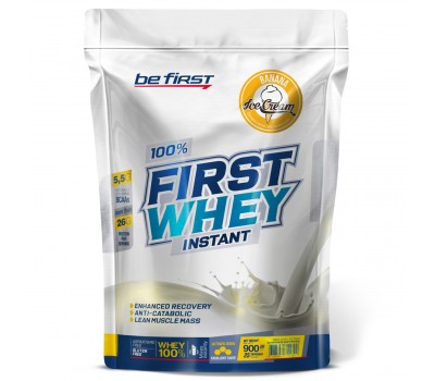 Be First Whey instant 900g (Банановое мороженое)