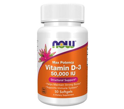 NOW Vitamin D-3 50000IU 50 caps в SpartaFood